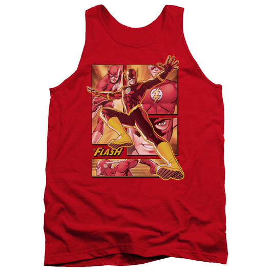 JUSTICE LEAGUE OF AMERICA : FLASH ADULT TANK RED 2X