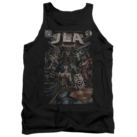 JUSTICE LEAGUE OF AMERICA : #1 COVER ADULT TANK BLACK XL