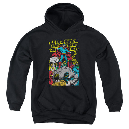 JUSTICE LEAGUE OF AMERICA : ULTIMATE SCARIFICE YOUTH PULL OVER HOODIE Black LG