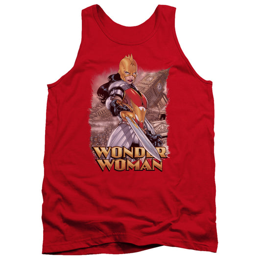 JUSTICE LEAGUE OF AMERICA : WONDER WOMAN ADULT TANK Red LG