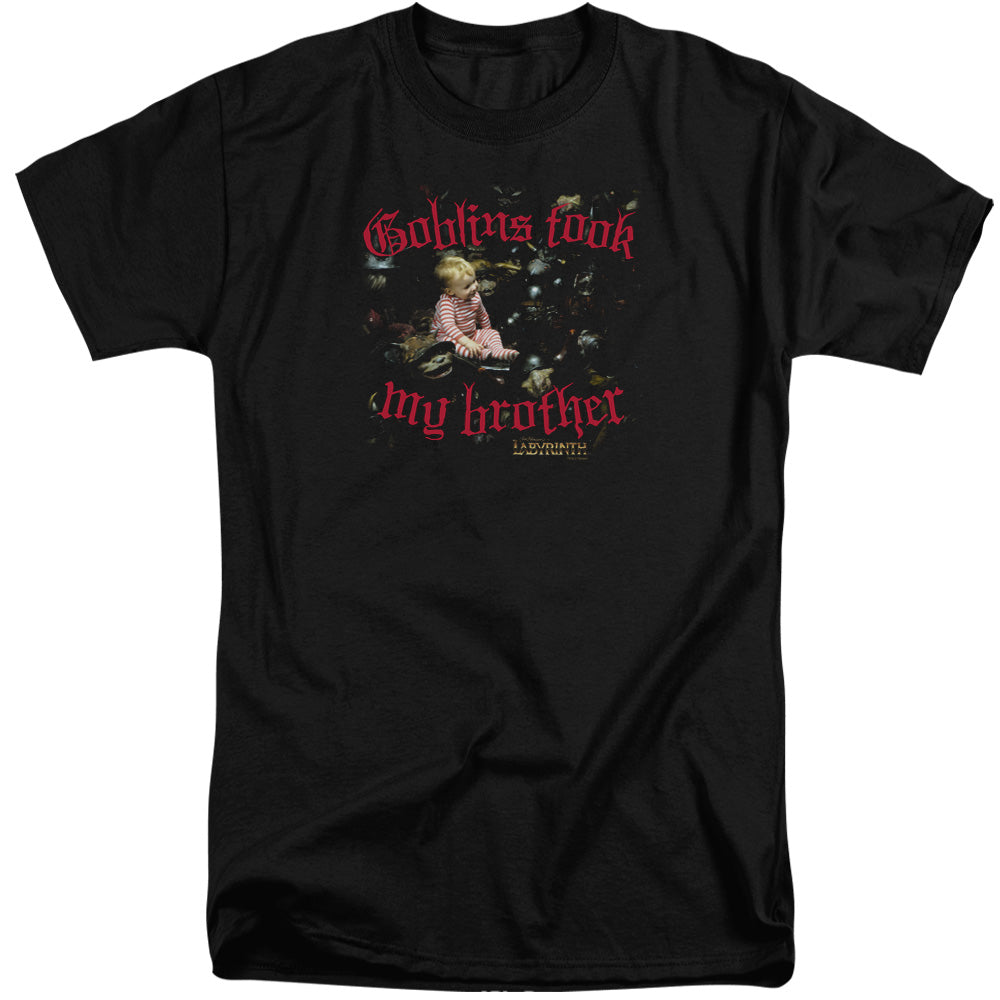 LABYRINTH : GOBLINS TOOK MY BROTHER S\S ADULT TALL BLACK XL