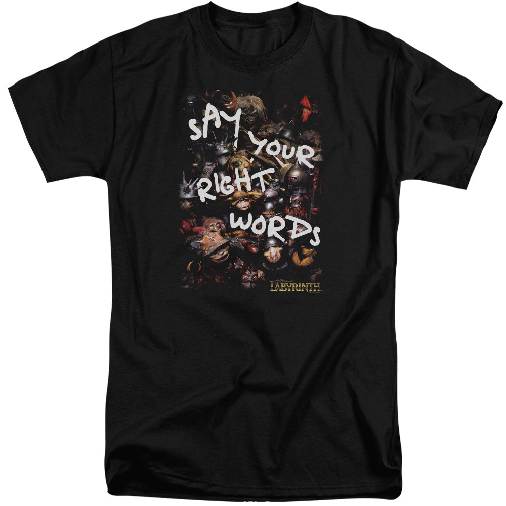LABYRINTH : RIGHT WORDS S\S ADULT TALL BLACK 3X