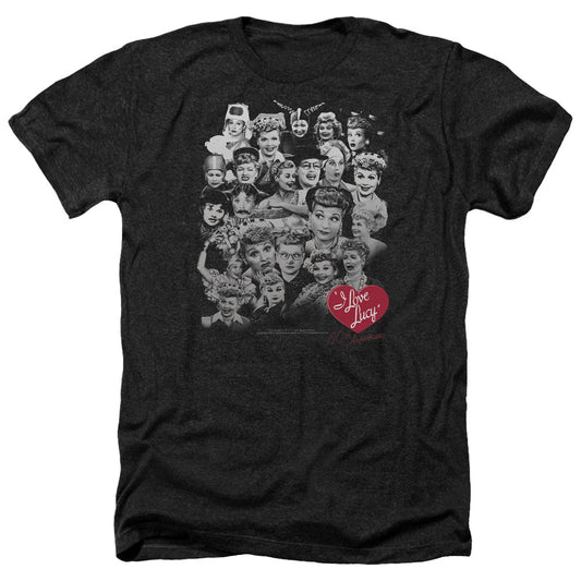 I LOVE LUCY : 60 YEARS OF FUN ADULT HEATHER BLACK XL