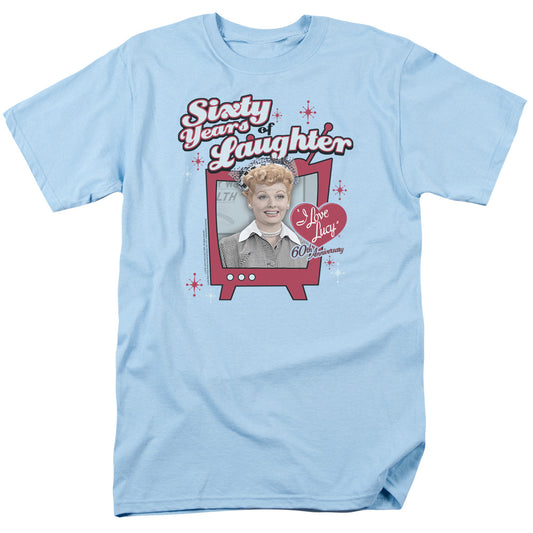 I LOVE LUCY : 60 YEARS OF LAUGHTER S\S ADULT 18\1 LIGHT BLUE LG