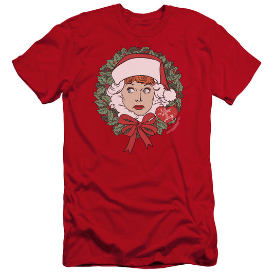 I LOVE LUCY : WREATH PREMIUM CANVAS ADULT SLIM FIT 30\1 RED LG