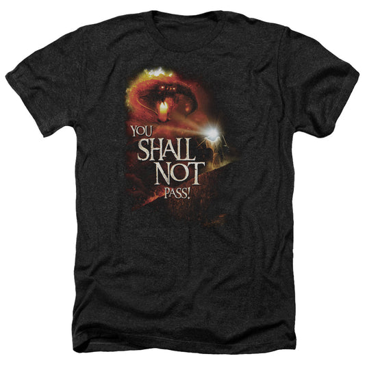 LORD OF THE RINGS : YOU SHALL NOT PASS ADULT HEATHER BLACK 2X