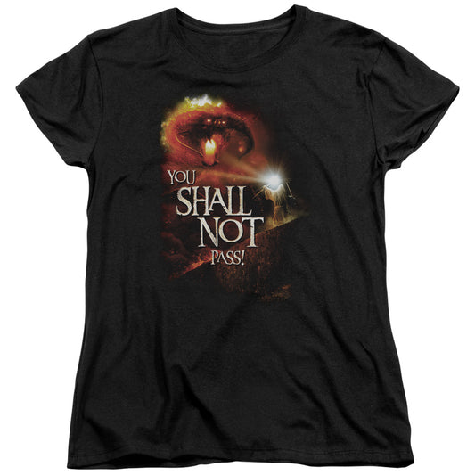 LORD OF THE RINGS : YOU SHALL NOT PASS S\S WOMENS TEE BLACK 2X