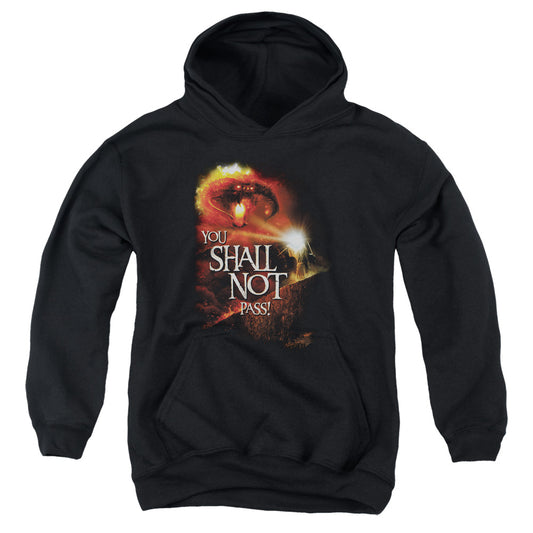 LORD OF THE RINGS : YOU SHALL NOT PASS YOUTH PULL OVER HOODIE BLACK SM