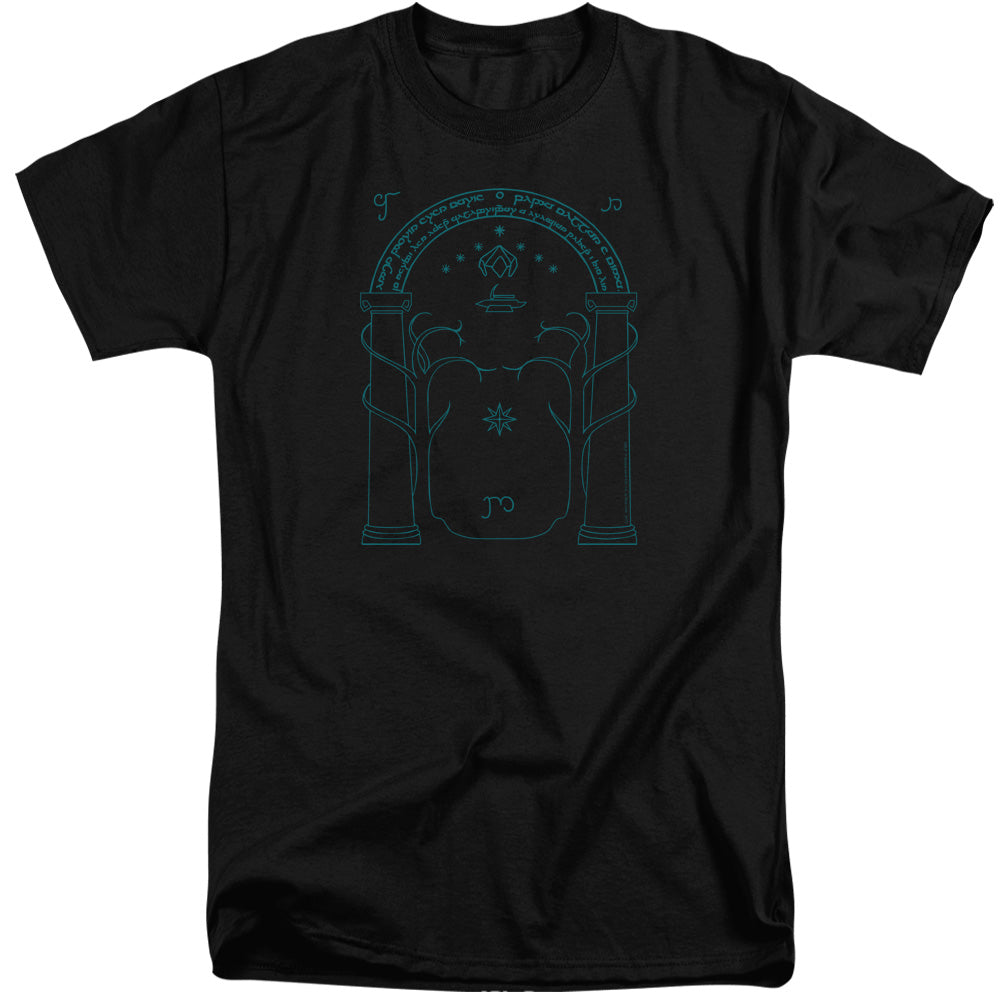 LORD OF THE RINGS : DOORS OF DURIN ADULT TALL FIT SHORT SLEEVE Black 2X