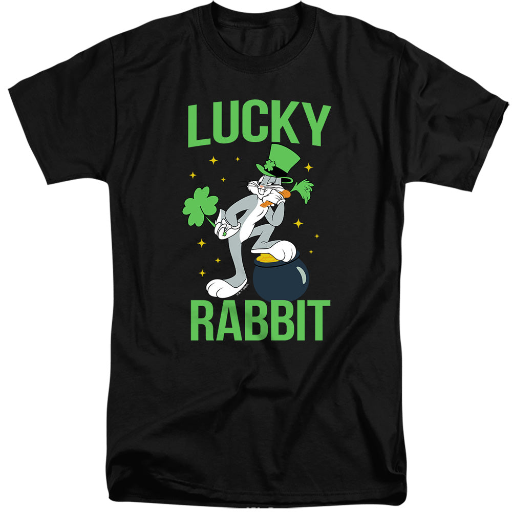LOONEY TUNES : BUGS BUNNY ST. PATRICK'S LUCKY RABBIT ADULT TALL FIT SHORT SLEEVE Black 3X