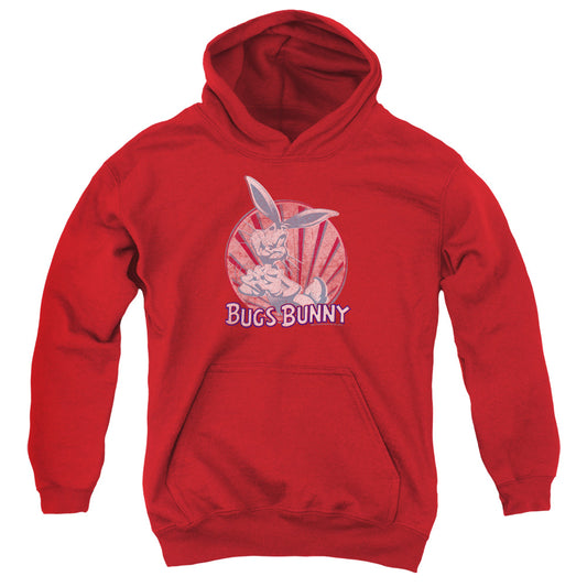 LOONEY TUNES : WISHFUL THINKING YOUTH PULL OVER HOODIE Red LG