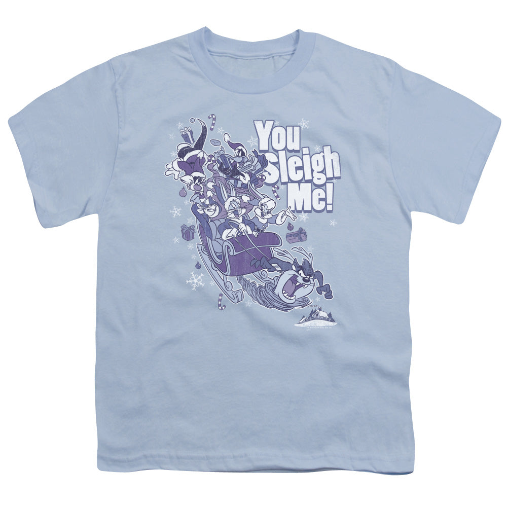 LOONEY TUNES : YOU SLEIGH ME S\S YOUTH 18\1 Light Blue XL