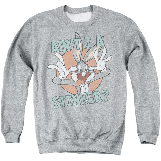 LOONEY TUNES : AIN'T I A STINKER ADULT CREW SWEAT Athletic Heather MD