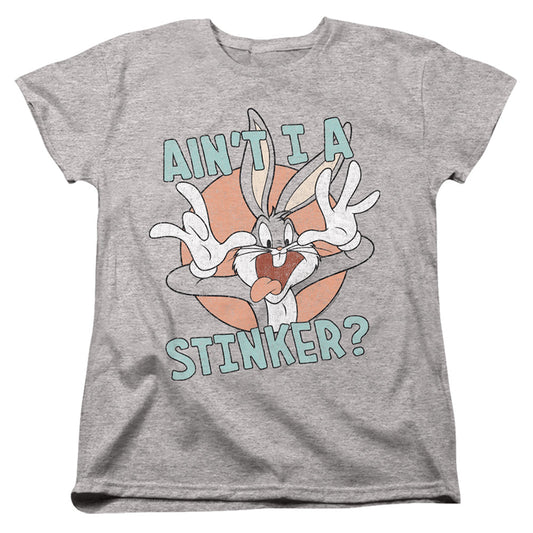 LOONEY TUNES : AIN'T I A STINKER WOMENS SHORT SLEEVE Athletic Heather 2X