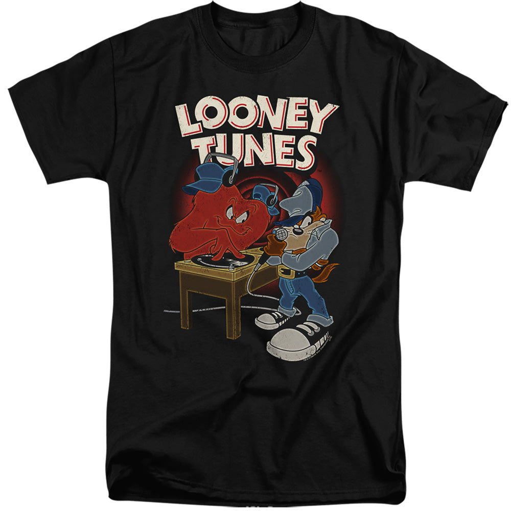 LOONEY TUNES : DJ LOONEY TUNES ADULT TALL FIT SHORT SLEEVE Black 2X
