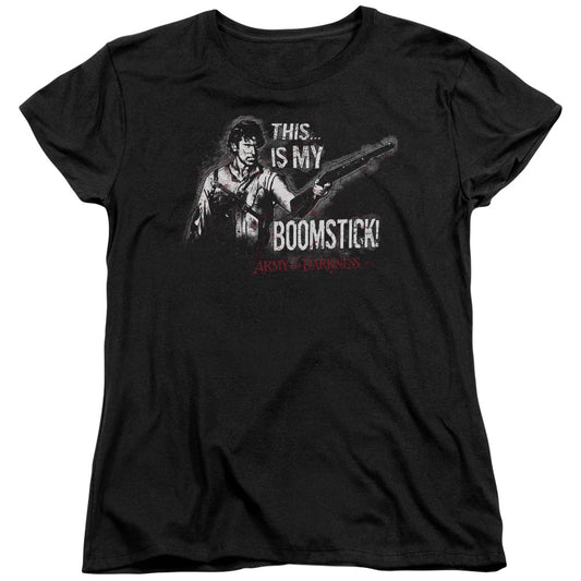 ARMY OF DARKNESS : BOOMSTICK S\S WOMENS TEE BLACK LG