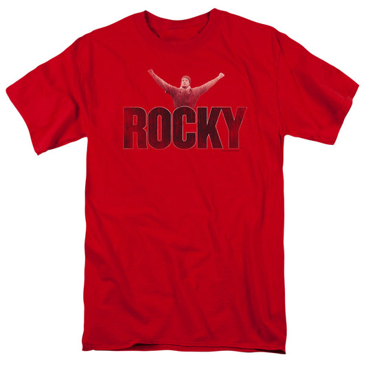 ROCKY : VICTORY DISTRESSED S\S ADULT 18\1 RED XL