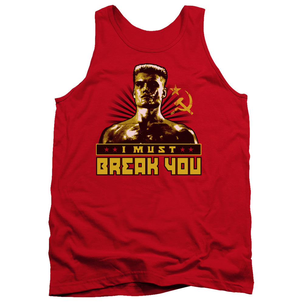 ROCKY IV : I MUST BREAK YOU ADULT TANK RED LG