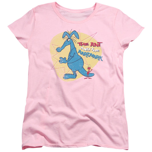 PINK PANTHER : ANT AND AARDVARK S\S WOMENS TEE PINK 2X
