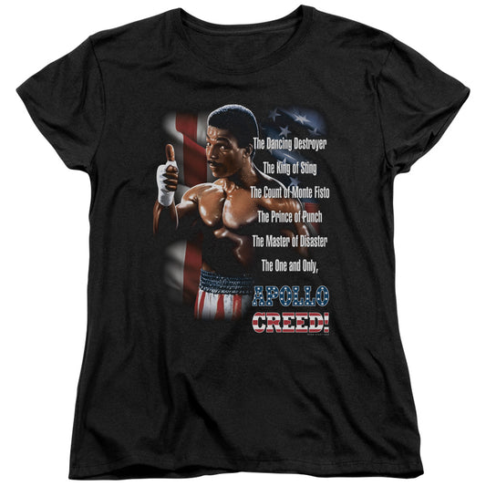 ROCKY II : THE ONE AND ONLY S\S WOMENS TEE BLACK XL