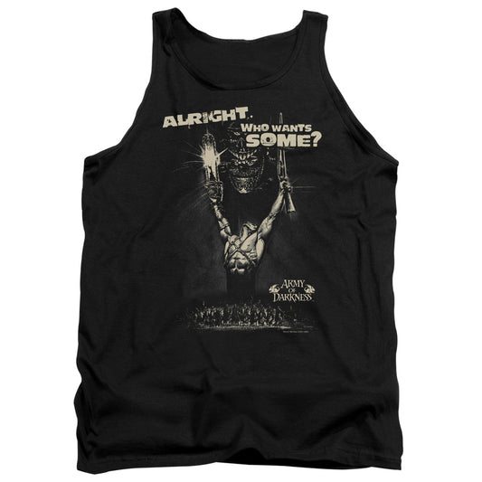 ARMY OF DARKNESS : WANT SOME ADULT TANK BLACK 2X