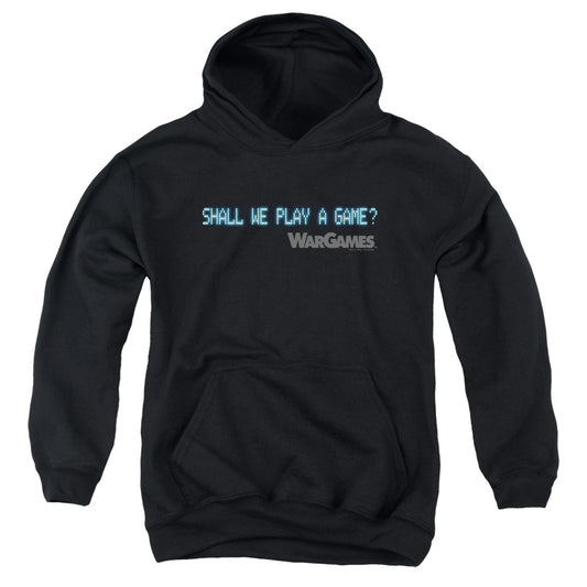 WARGAMES : SHALL WE YOUTH PULL OVER HOODIE Black LG