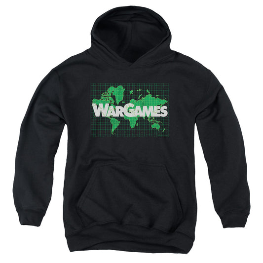 WARGAMES : GAME BOARD YOUTH PULL OVER HOODIE Black MD
