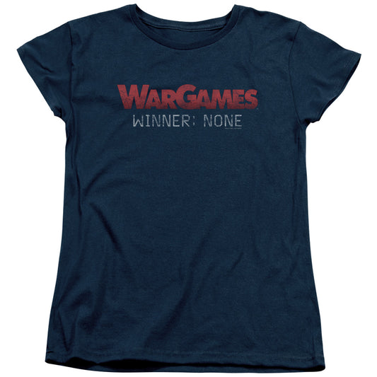 WARGAMES : NO WINNERS S\S WOMENS TEE Navy LG