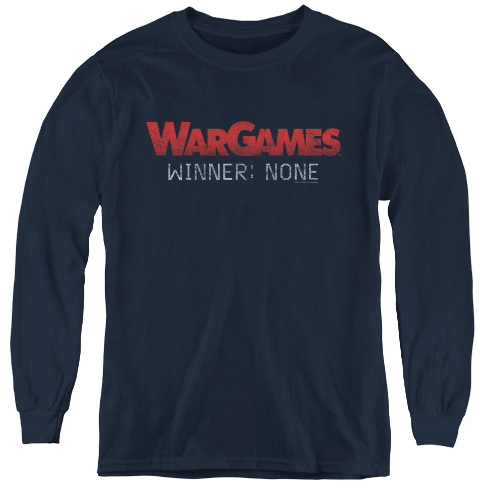 WARGAMES : NO WINNERS L\S YOUTH NAVY XL