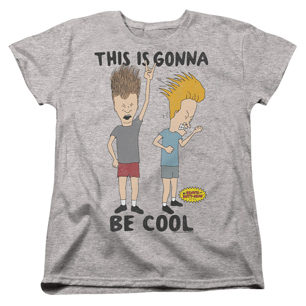BEAVIS AND BUTTHEAD : GONNA BE COOL WOMENS SHORT SLEEVE Athletic Heather 2X