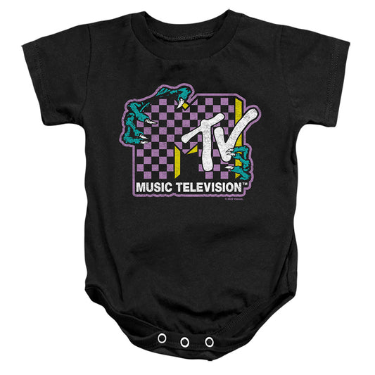 MTV : ZOMBIE HANDS LOGO INFANT SNAPSUIT Black XL (24 Mo)