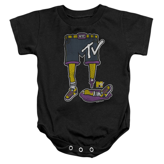 MTV : ZOMBIE LEGS LOGO INFANT SNAPSUIT Black XL (24 Mo)
