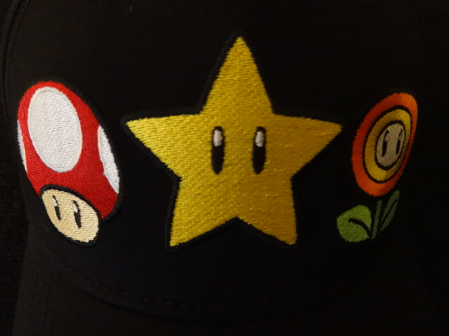 Mario Icons Embroidery Billed Hat