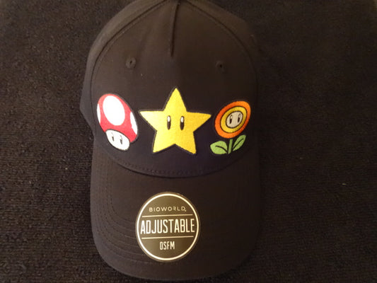 Mario Icons Embroidery Billed Hat