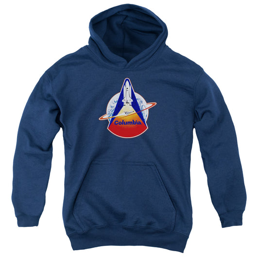 NASA : STS 1 MISSION PATCH YOUTH PULL OVER HOODIE Navy LG