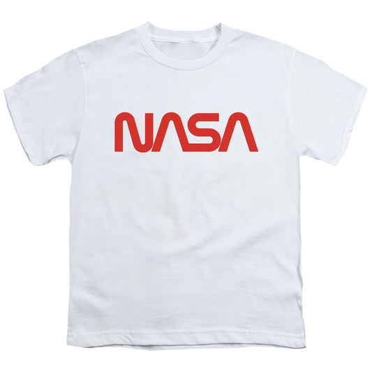 NASA : WORM LOGO S\S YOUTH 18\1 White SM