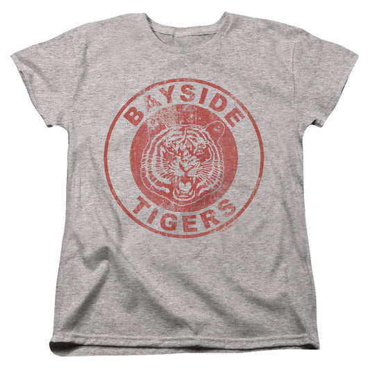 SAVED BY THE BELL : TIGERS WOMENS SHORT SLEEVE Athletic Heather 2X