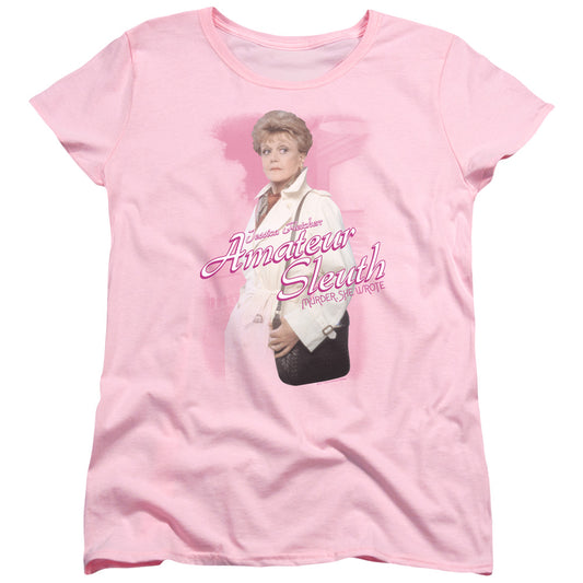 MURDER SHE WROTE : AMATEUR SLEUTH S\S WOMENS TEE PINK 2X