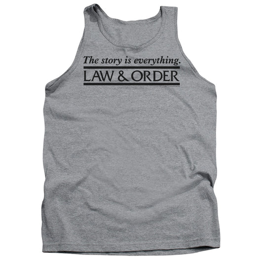LAW AND ORDER : STORY ADULT TANK ATHLETIC HEATHER 2X