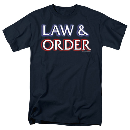 LAW AND ORDER : LOGO S\S ADULT 18\1 NAVY XL