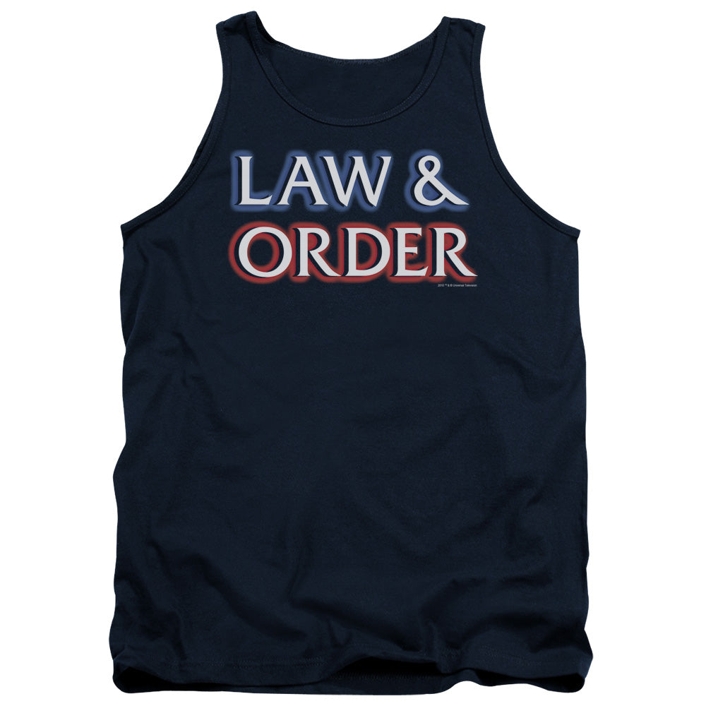 LAW AND ORDER : LOGO ADULT TANK NAVY XL