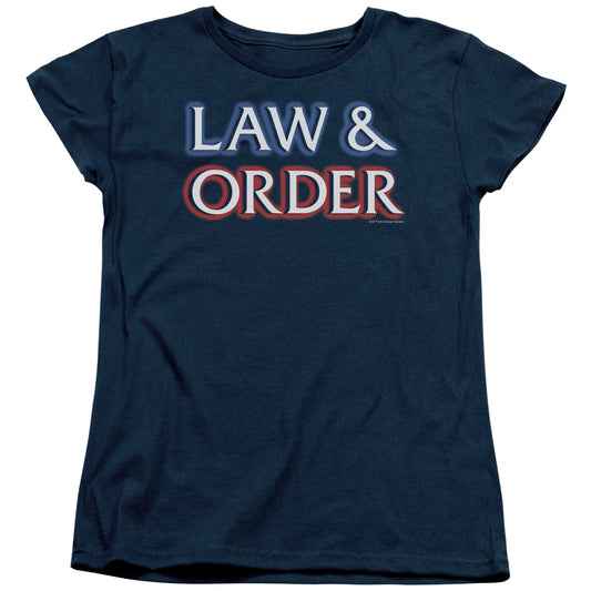 LAW AND ORDER : LOGO S\S WOMENS TEE NAVY MD