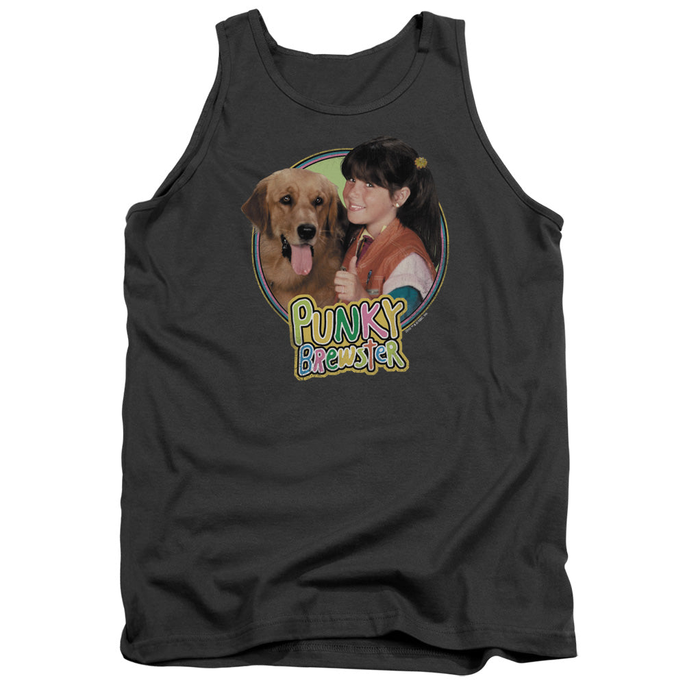 PUNKY BREWSTER : PUNKY AND BRANDON ADULT TANK CHARCOAL SM