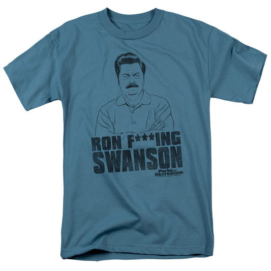 PARKS AND REC : SWANSON S\S ADULT 18\1 SLATE 2X