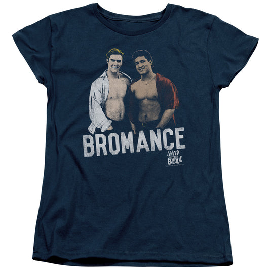 SAVED BY THE BELL : BROMANCE S\S WOMENS TEE NAVY SM