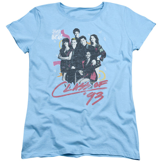 SAVED BY THE BELL : CLASS OF 93 S\S WOMENS TEE LIGHT BLUE 2X