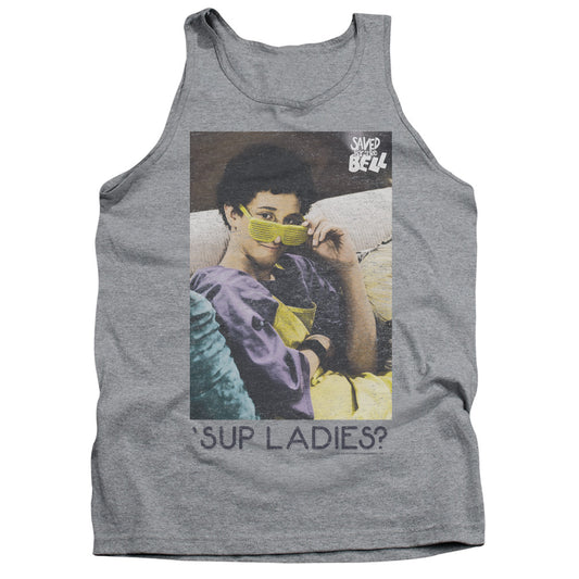SAVED BY THE BELL : SUP LADIES ADULT TANK Athletic Heather LG