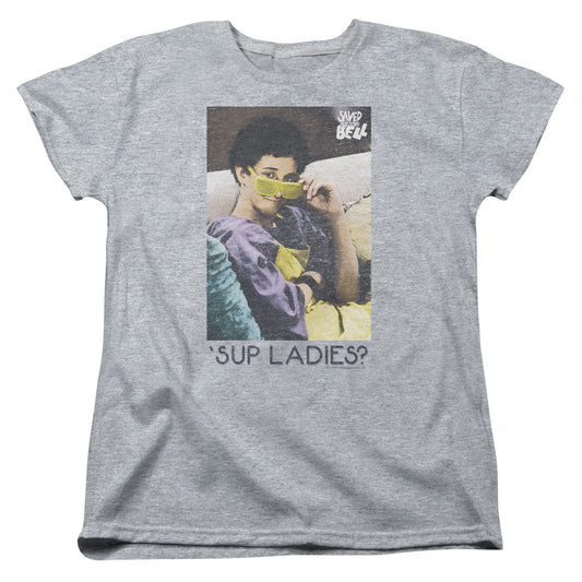 SAVED BY THE BELL : SUP LADIES S\S WOMENS TEE ATHLETIC HEATHER XL