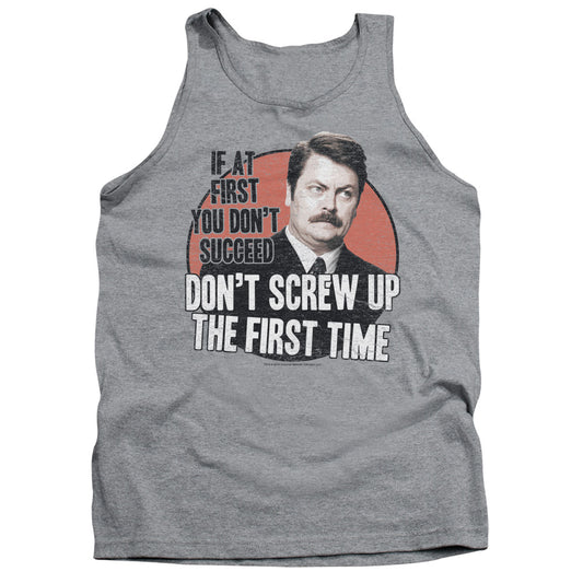 PARKS AND REC : DON'T SCREW UP ADULT TANK Athletic Heather MD