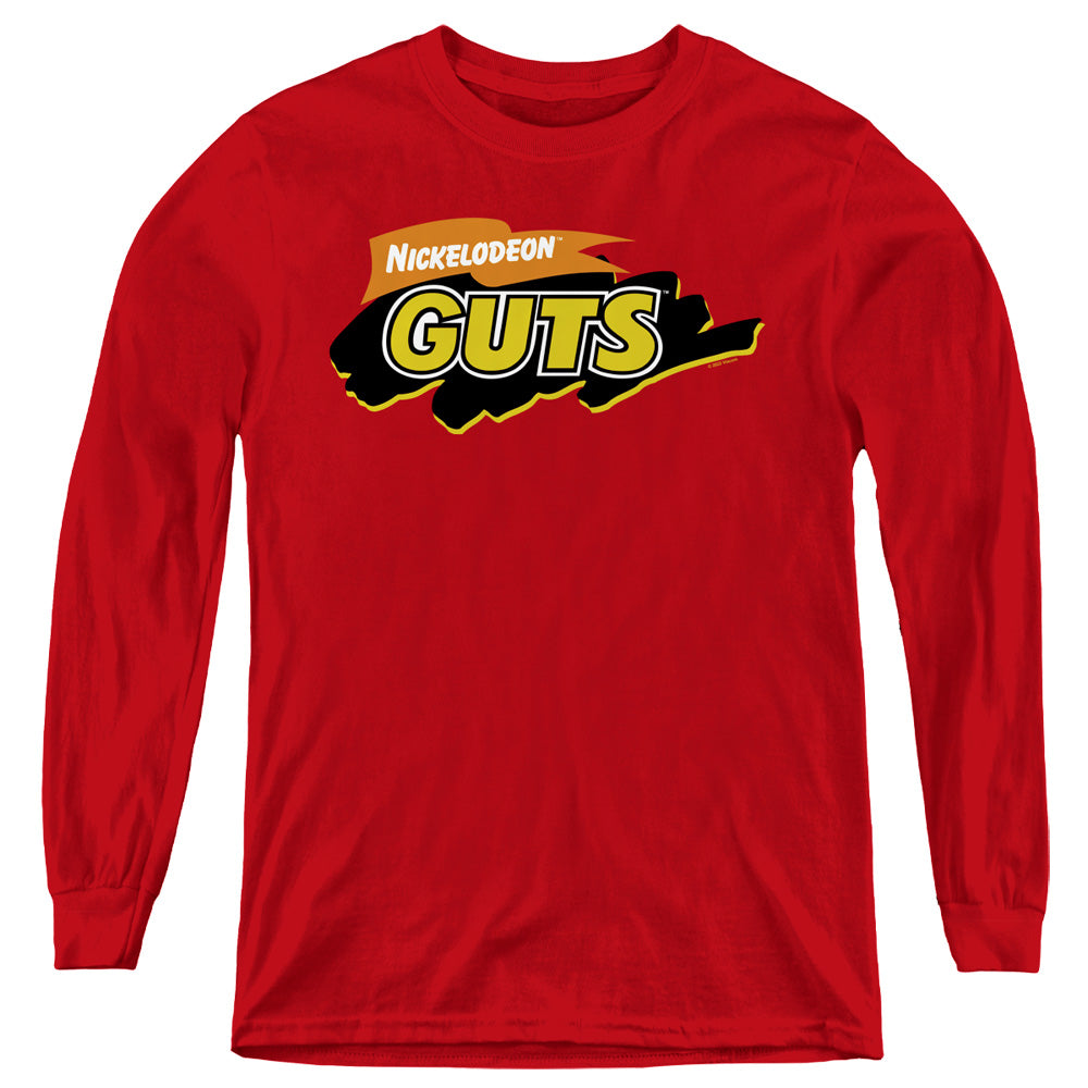 NICKELODEON GUTS : GUTS LOGO L\S YOUTH Red MD